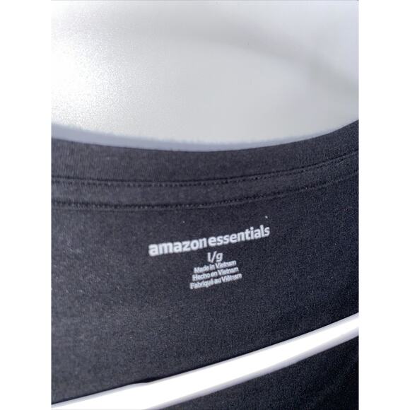 Amazon Stretch Round Neck Short Sleeve Pullover Skater Girl T-Shirt Black Large - Picture 3 of 7